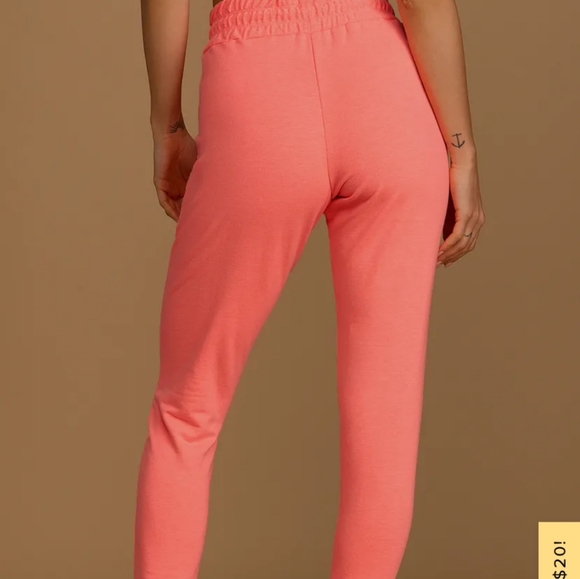 NWT ✨ Free People L neon coral skinny joggers - Picture 5 of 6